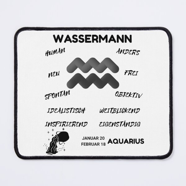 Item preview, Aquarius Zodiac Sign Astrology Symbol Wassermann Horoscope - DE (Light Version) designed and sold by ZODIARA.