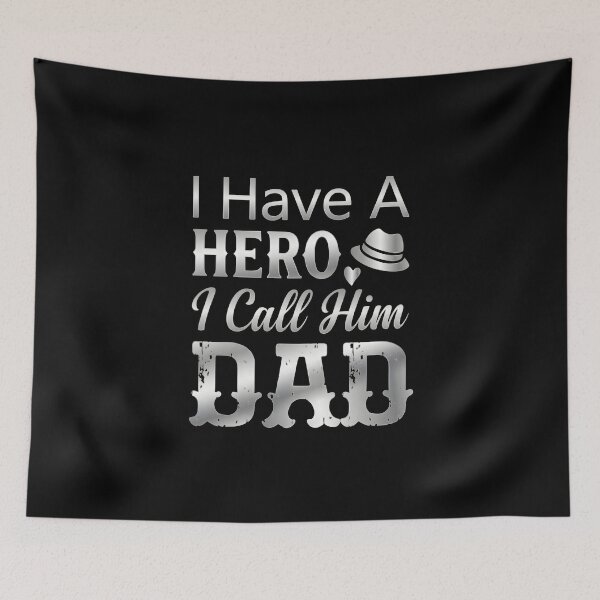 Item preview, I Have A Hero I Call Him Dad" Vintage Metallic Design – Perfect Father’s Day Gift & Hero Dad Appare designed and sold by SideKickCreates.