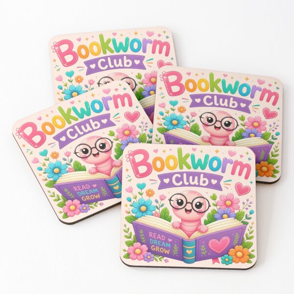 Item preview, Bookworm Club Kawaii Design designed and sold by Stylestickers55.