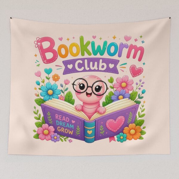 Item preview, Bookworm Club Kawaii Design designed and sold by Stylestickers55.
