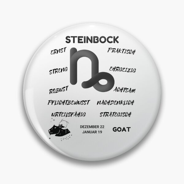 Item preview, Capricorn Zodiac Sign Astrology Symbol Steinbock Horoscope - DE (Light Version) designed and sold by ZODIARA.