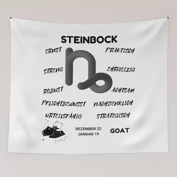 Artikelvorschau, Steinbock Sternzeichen Astrologie Symbol Capricorn Horoskop (Light Version) entworfen und verkauft von ZODIARA.