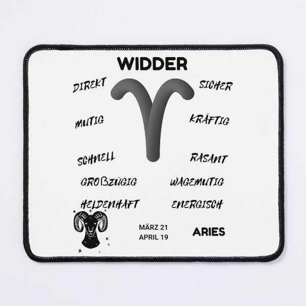 Item preview, Aries Zodiac Sign Astrology Symbol Widder Horoscope - DE (Light Version) designed and sold by ZODIARA.