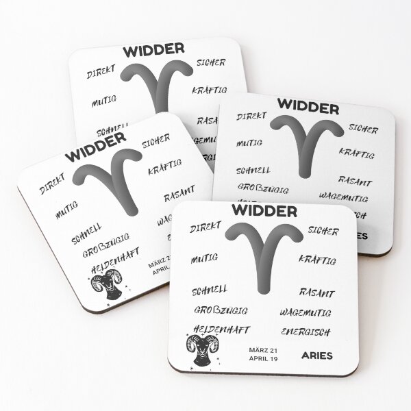 Item preview, Aries Zodiac Sign Astrology Symbol Widder Horoscope - DE (Light Version) designed and sold by ZODIARA.
