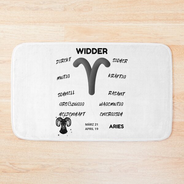 Item preview, Aries Zodiac Sign Astrology Symbol Widder Horoscope - DE (Light Version) designed and sold by ZODIARA.
