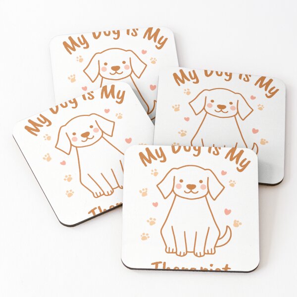 Item preview, My Dog is My Therapist — Dog Mom Gift designed and sold by RedRubyBubble.
