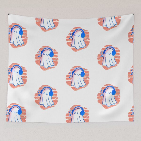 Item preview, Kawaii Ghost Music Headphones Ghost Retro designed and sold by AstronautMerch.