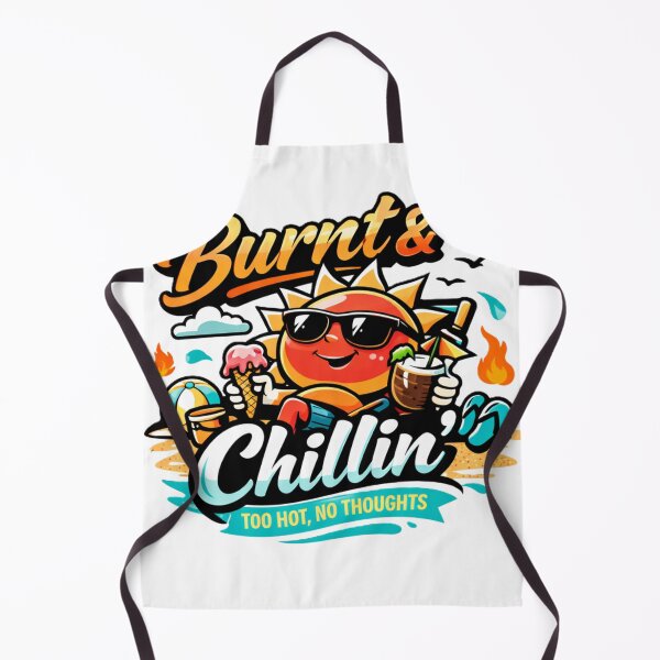 Item preview, Burnt & Chillin’ – Funny Summer Cartoon Beach Vibes designed and sold by AstraDrip Studio.