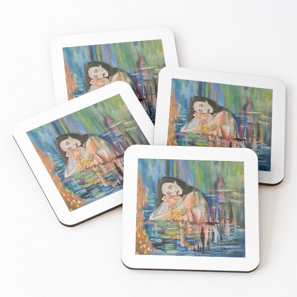 Item preview, Lady in the lake oil painting  designed and sold by tattooclumsey.