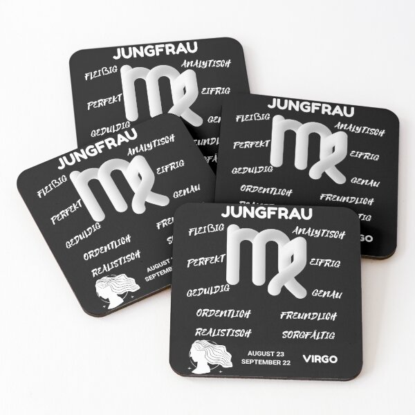 Item preview, Virgo Zodiac Sign Astrology Symbol Jungfrau Horoscope - DE (Dark Version) designed and sold by ZODIARA.