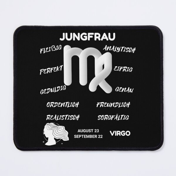 Item preview, Virgo Zodiac Sign Astrology Symbol Jungfrau Horoscope - DE (Dark Version) designed and sold by ZODIARA.