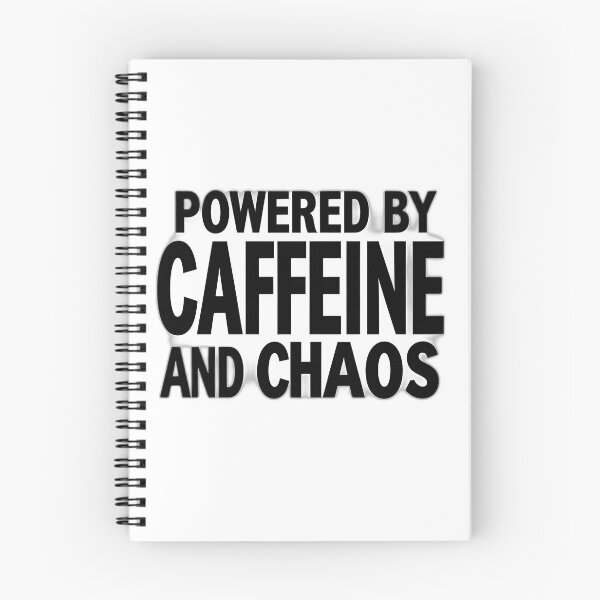 Item preview, Powered by Caffeine and Chaos - Funny Coffee Lover Typography Design designed and sold by Hari Arts.