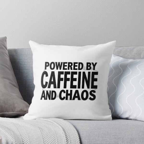Item preview, Powered by Caffeine and Chaos - Funny Coffee Lover Typography Design designed and sold by Hari Arts.