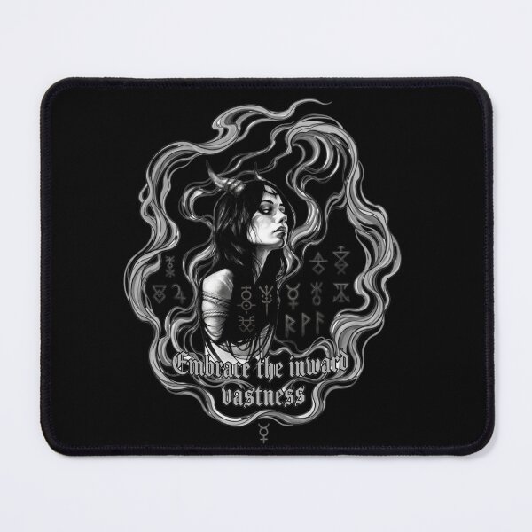 Item preview, Embrace the Inward Vastness: Gothic Horned Goddess Art) designed and sold by SipWithStyleArt.