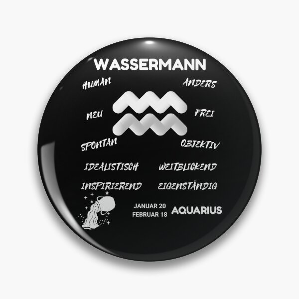 Item preview, Aquarius Zodiac Sign Astrology Symbol Wassermann Horoscope - DE (Dark Version) designed and sold by ZODIARA.