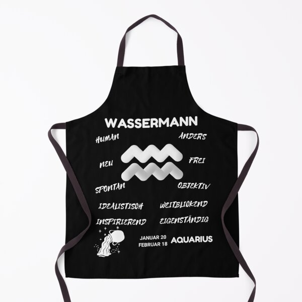 Item preview, Aquarius Zodiac Sign Astrology Symbol Wassermann Horoscope - DE (Dark Version) designed and sold by ZODIARA.