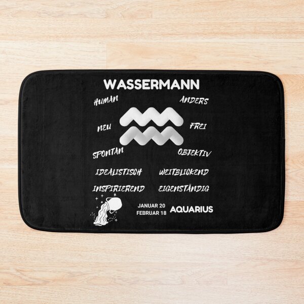 Artikelvorschau, Wassermann Sternzeichen Astrologie Symbol Aquarius Horoskop (Dark Version) entworfen und verkauft von ZODIARA.