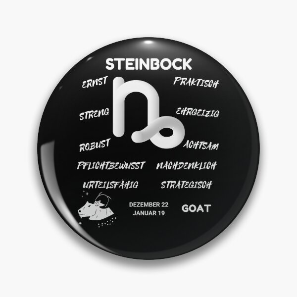 Item preview, Capricorn Zodiac Sign Astrology Symbol Steinbock Horoscope - DE (Dark Version) designed and sold by ZODIARA.