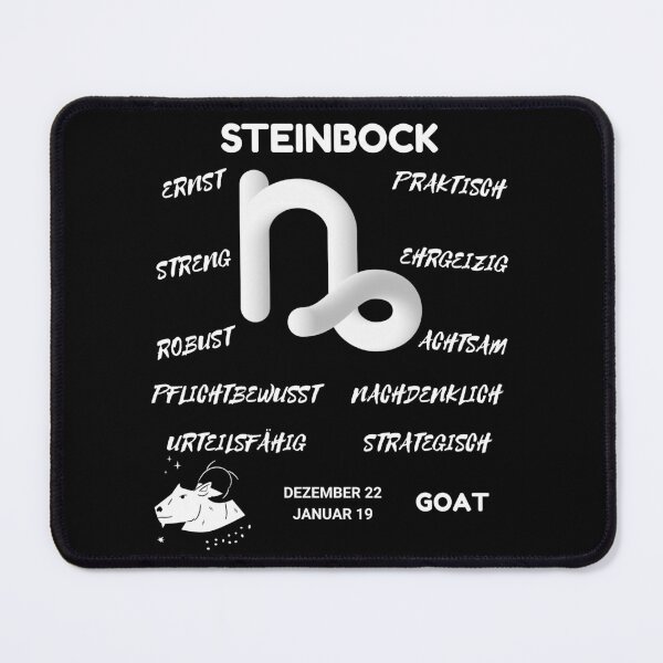 Item preview, Capricorn Zodiac Sign Astrology Symbol Steinbock Horoscope - DE (Dark Version) designed and sold by ZODIARA.