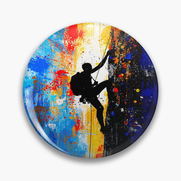 Item preview, Abstract Rock Climber Vertical Ascent Art designed and sold by PlanetEye Designs.