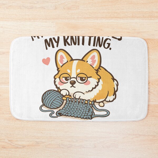Item preview, My Corgi Judges My Knitting Funny Dog Mom Knitter designed and sold by EXATEES  ⭐⭐⭐⭐⭐.