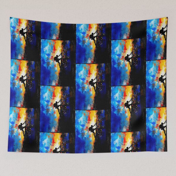 Item preview, Abstract Rock Climber Vertical Ascent Art designed and sold by PlanetEye Designs.