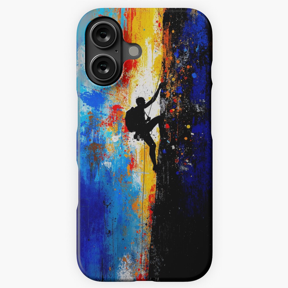 Abstract Rock Climber Ascent: One Design, On Everything — iPhone Case