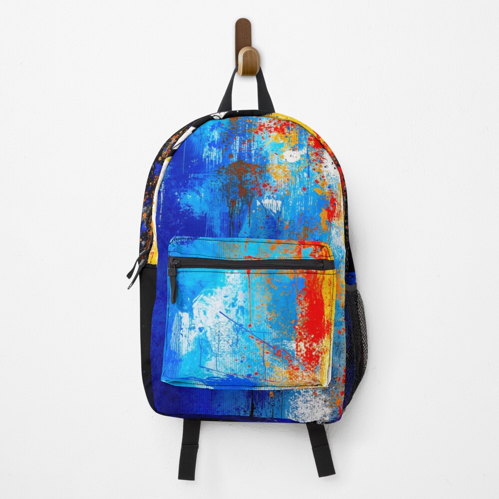 Abstract Rock Climber Vertical Ascent Art on a backpack