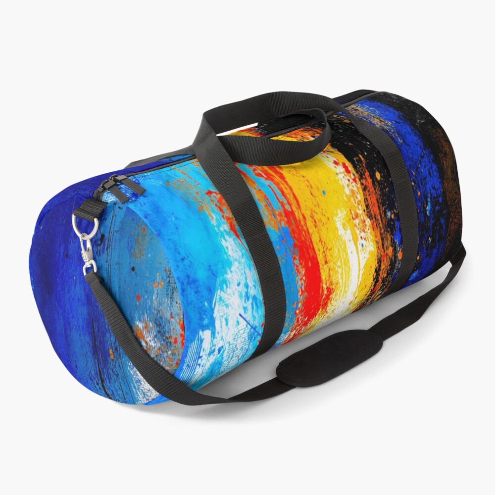 Abstract Rock Climber Vertical Ascent Art on a duffle bag
