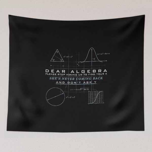 Item preview, Dear Algebra Please Stop Asking Us To Find Your X - Math Lover Joke Design designed and sold by Redgiant87x.