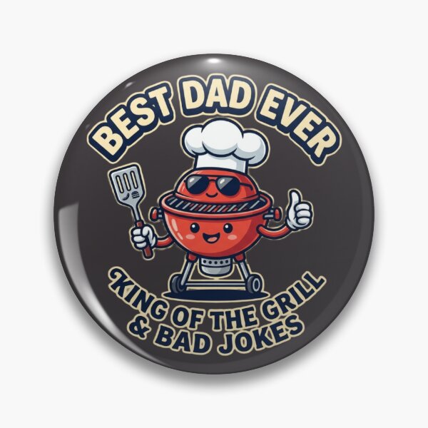 Item preview, Best Dad Ever BBQ King – King of the Grill & Bad Jokes Funny Father’s Day Gift designed and sold by MartBook.