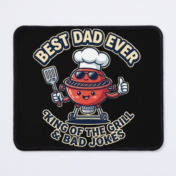 Item preview, Best Dad Ever BBQ King – King of the Grill & Bad Jokes Funny Father’s Day Gift designed and sold by MartBook.