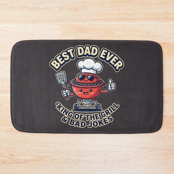 Item preview, Best Dad Ever BBQ King – King of the Grill & Bad Jokes Funny Father’s Day Gift designed and sold by MartBook.