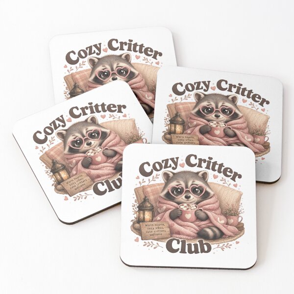 Item preview, Cozy Raccoon Hot Chocolate Kawaii Sticker designed and sold by Ashley critters.