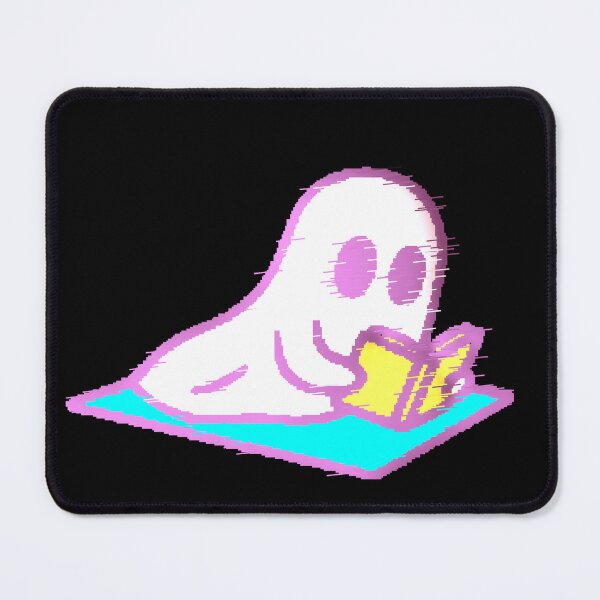 Item preview, Ghost Reader Kawaii Book Ghost Glitch Retro designed and sold by AstronautMerch.