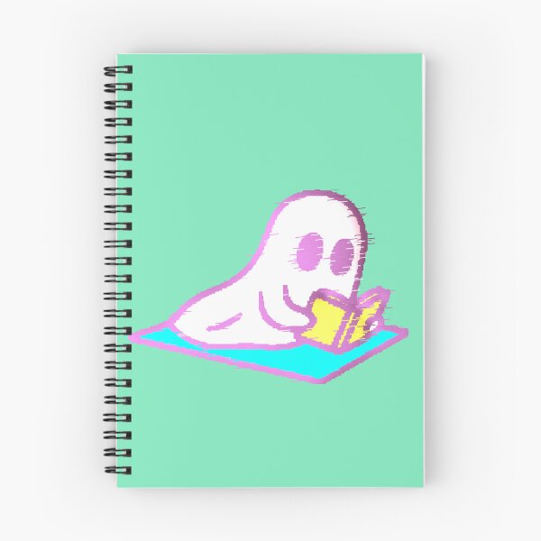 Item preview, Ghost Reader Kawaii Book Ghost Glitch Retro designed and sold by AstronautMerch.