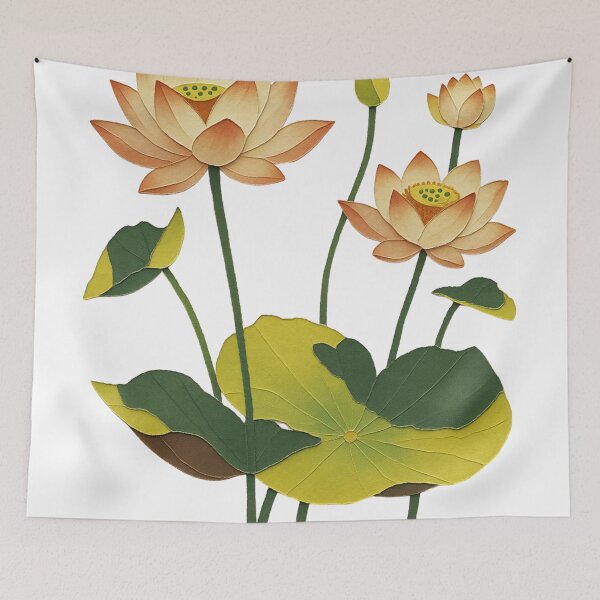 Item preview, Delicate Lotus Flower in Minimal Artistic Presentation. designed and sold by MissYouONLY.