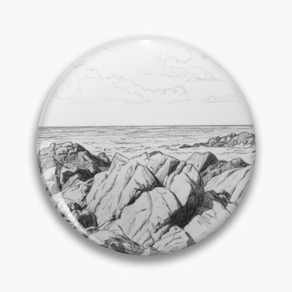 Item preview, Wild Coast at Batz-sur-Mer – Pencil Drawing designed and sold by KiwiPurple.