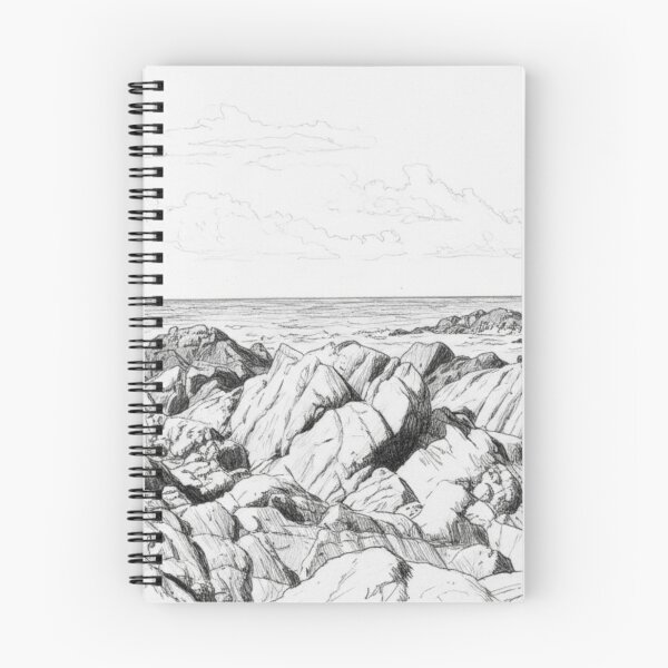 Item preview, Wild Coast at Batz-sur-Mer – Pencil Drawing designed and sold by KiwiPurple.