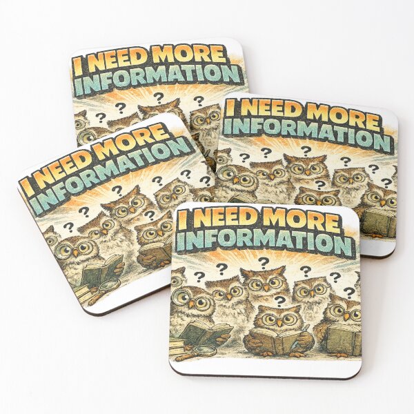 Item preview, I Need More Information Funny Owl Meme Sticker designed and sold by irfanshikh.