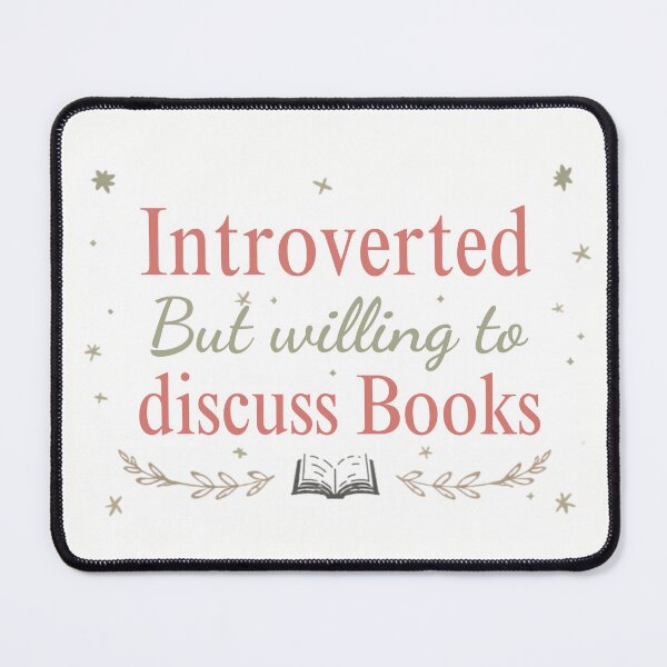 Item preview, Introverted But Willing to Discuss Books — Reader Gift designed and sold by RedRubyBubble.
