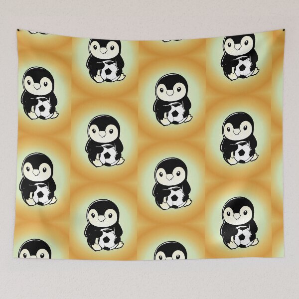 Item preview, Kawaii Penguin Soccer Chibi Ball designed and sold by AstronautMerch.