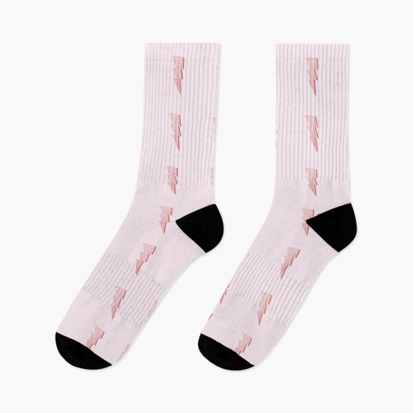 Item preview, Preppy Rose Gold Glitter Lightning Bolt with Coral Red Shadow Aesthetic designed and sold by EpicCreation.