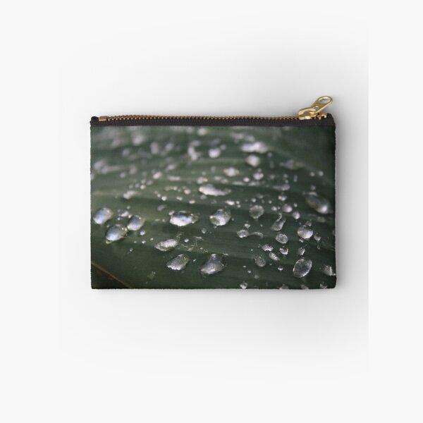 Item preview, Morning dew on emerald Leaf | Macro Nature Photography designed and sold by Cha-s-lens.