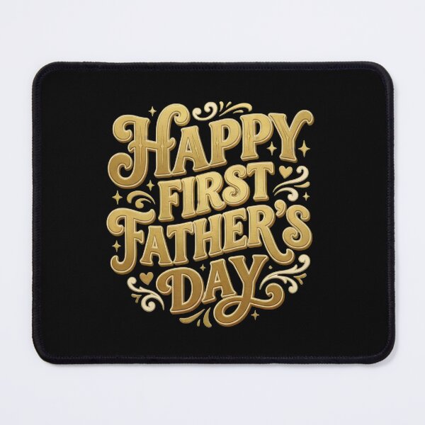 Item preview, Elegant Gold "Happy First Father's Day" Gift – Custom New Dad Apparel, Keepsakes & Home Decor designed and sold by SideKickCreates.