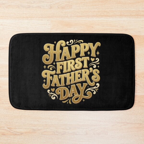 Item preview, Elegant Gold "Happy First Father's Day" Gift – Custom New Dad Apparel, Keepsakes & Home Decor designed and sold by SideKickCreates.