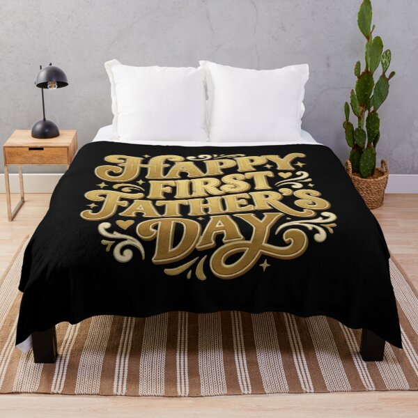 Item preview, Elegant Gold "Happy First Father's Day" Gift – Custom New Dad Apparel, Keepsakes & Home Decor designed and sold by SideKickCreates.