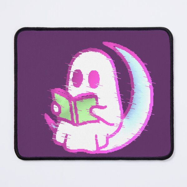 Item preview, Ghost Moon Reader Kawaii Book Ghost Glitch designed and sold by AstronautMerch.