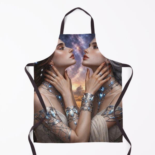 Item preview, Space Sci-Fi Queens Galaxy Portrait | AI Lesbian Romance Art designed and sold by IRON SIREN.