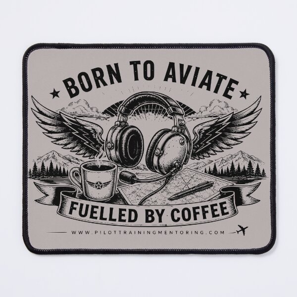 Item preview, Born to Aviate, Fuelled by Coffee Clothing and Accessories from Pilottrainingmentoring.com designed and sold by pilottraining.